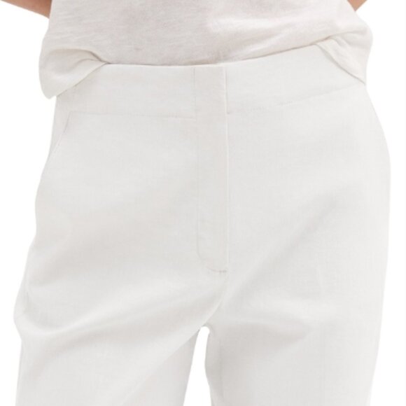 Theory Clean Terena Crop Wide Leg Pants – White – Size 4 – NWOT - Picture 3 of 4